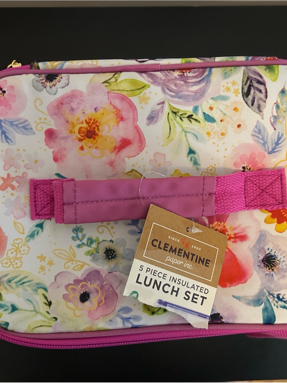 Clementine Floral Insulated Lunch Set - Pink & Multi Floral